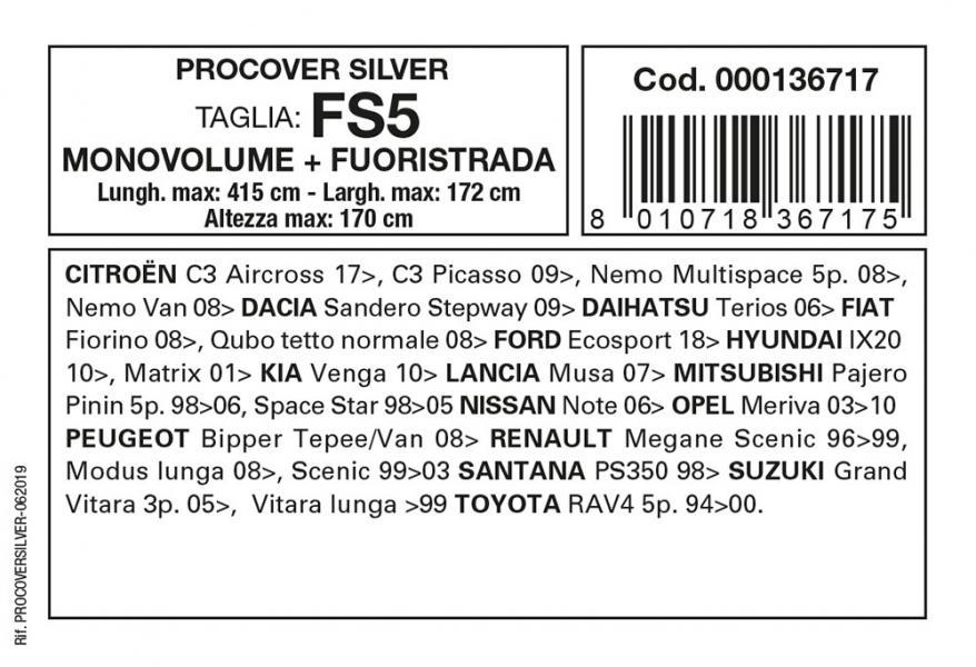 Copriauto Procover Silver mod. FS5 - immagine 3
