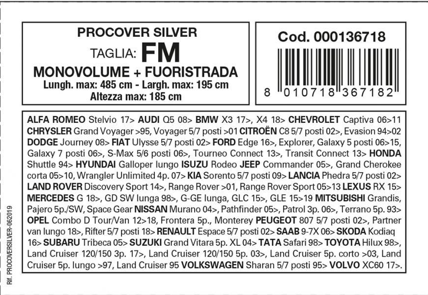 Copriauto Procover Silver mod. FM - immagine 3
