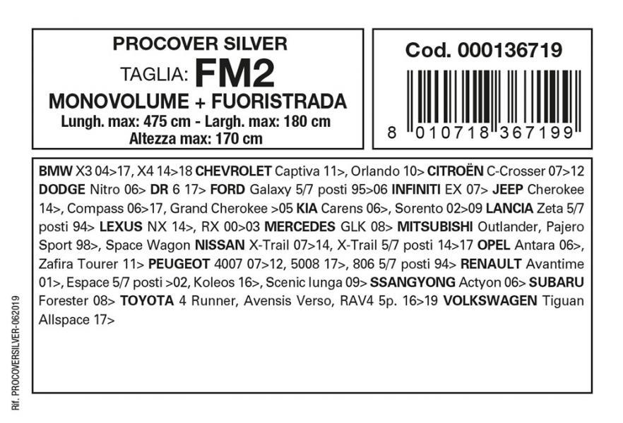 Copriauto Procover Silver mod. FM2 - immagine 3