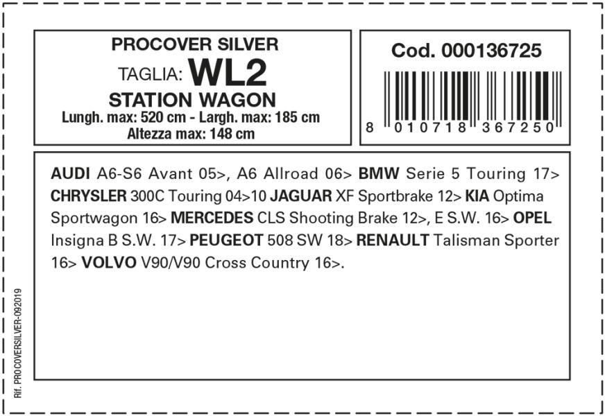 Copriauto Procover Silver mod. WL2 - immagine 3
