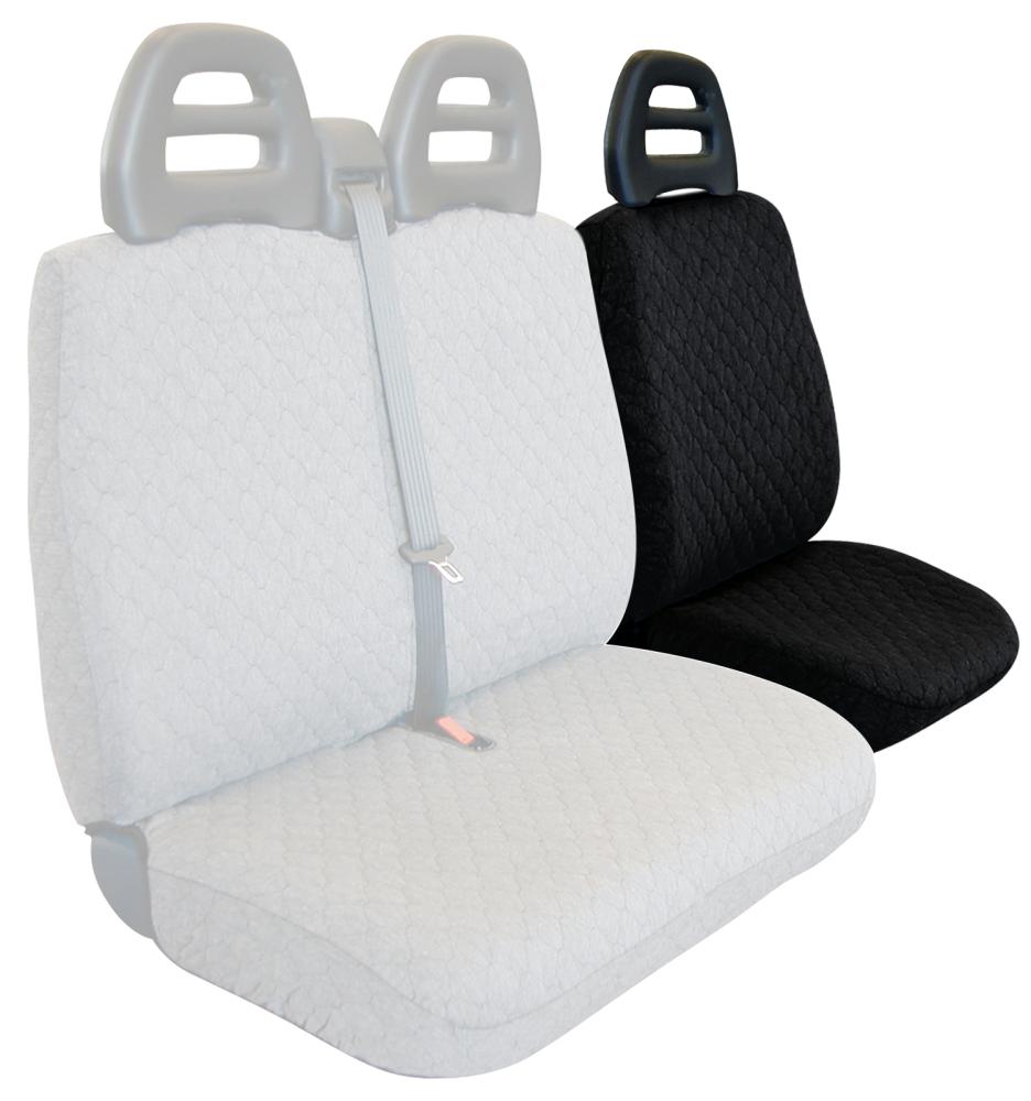Coprisedile lato guida per furgoni tg. SP24/SP25 tess. cotone trapuntato nero