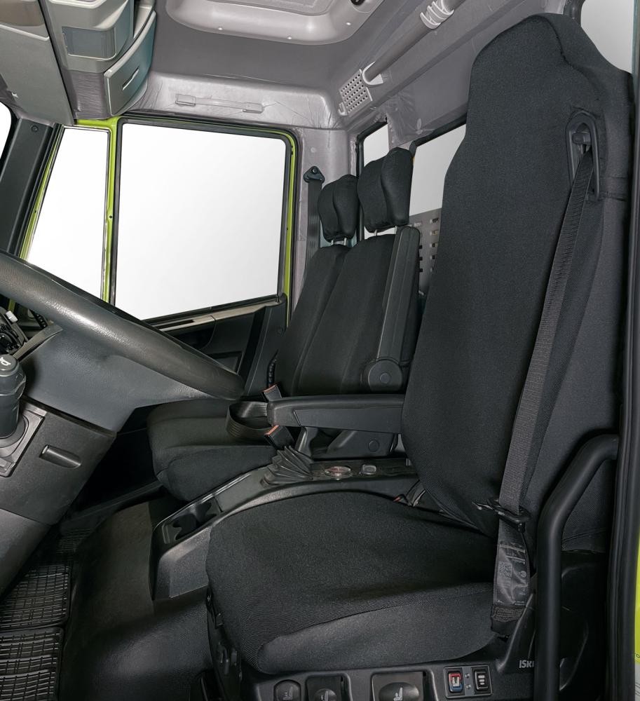 Coprisedili per camion tg. SP70 IVECO Eurocargo 3 posti tess. cotone trapuntato antracite