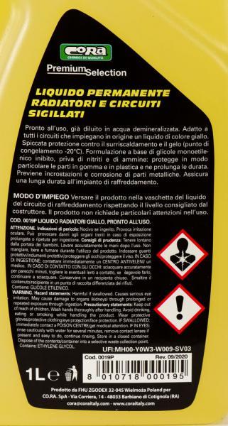Liquido permanente radiatori e circuiti sigillati -20�C giallo 1 L - immagine 3