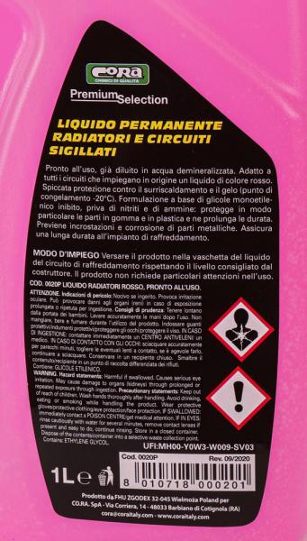 Liquido permanente radiatori e circuiti sigillati -20�C rosso 1 L - immagine 3
