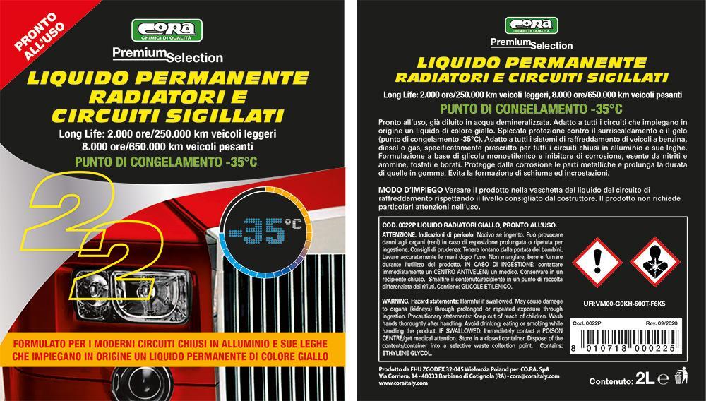 Liquido permanente radiatori e circuiti sigillati -35�C giallo 2 L - immagine 2