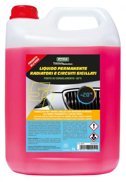 Liquido permanente radiatori e circuiti sigillati -20�C rosso 5 L