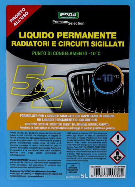 Liquido permanente radiatori e circuiti sigillati -10�C blu 5 L - immagine 2