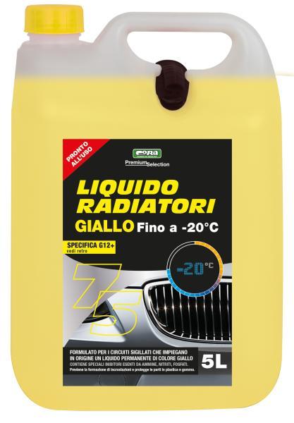 Liquido permanente radiatori e circuiti sigillati -20�C giallo 5 L