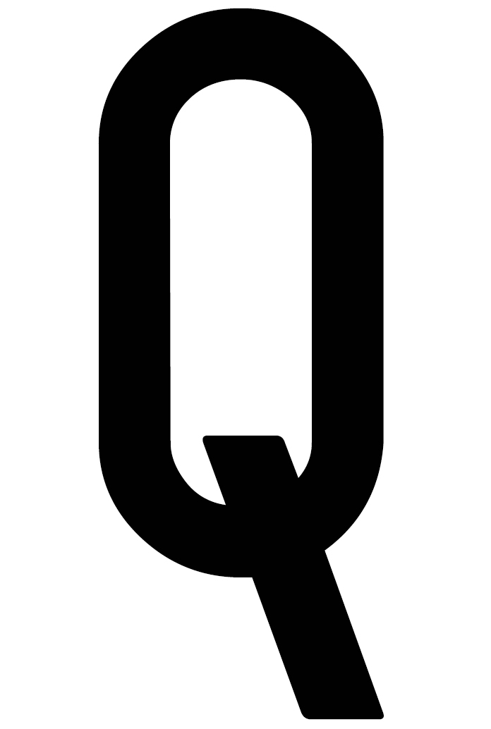 Busta 10 lettere adesive ''Q'' per targa ripetitrice