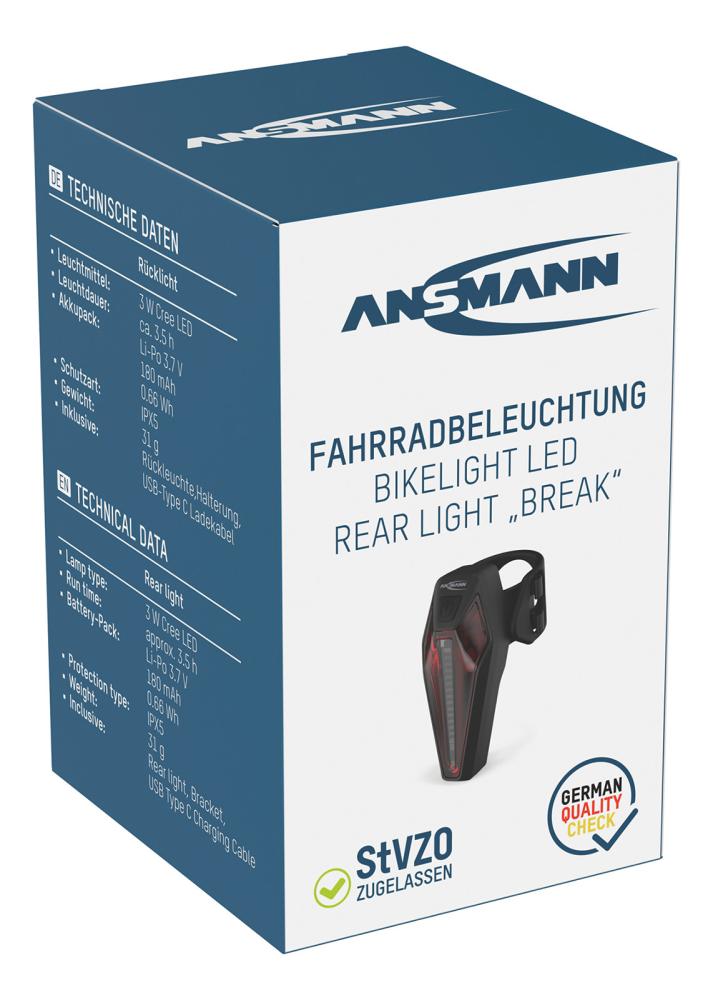 Luce a led posteriore ricaricabile per bici - immagine 4