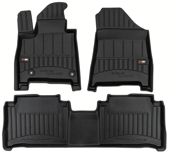 Tappeti in TPE 3D HYUNDAI Santa Fe V 23> (ibrida ricaricabile, 7 posti, prima e seconda fila)