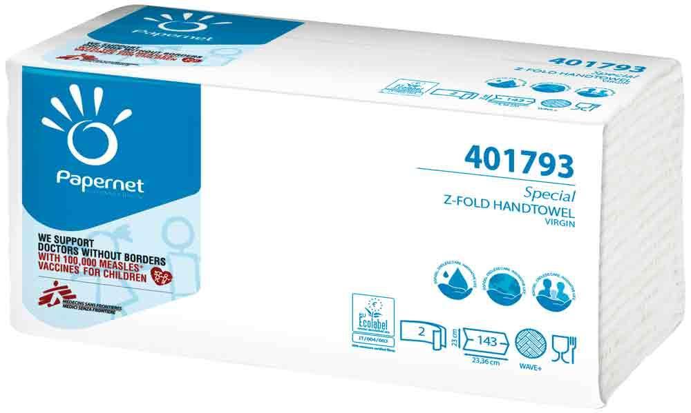 Cart. 20 conf. da 143 asciugamani pura cellulosa piegati a Z