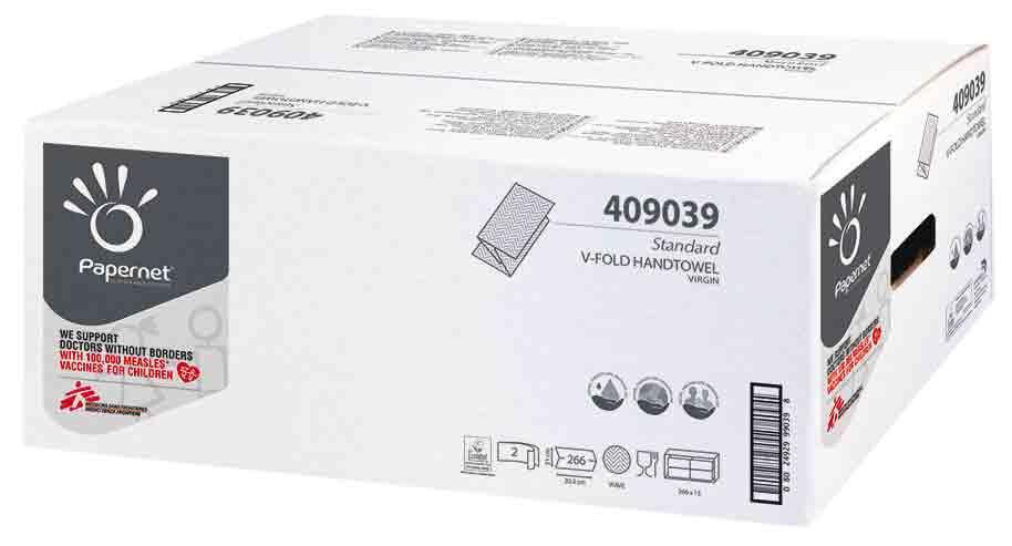 Cart. 15 conf. da 266 asciugamani pura cellulosa piegati a V