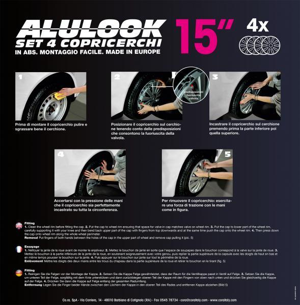Set 4 copricerchi 16'' Alulook Fun - immagine 4