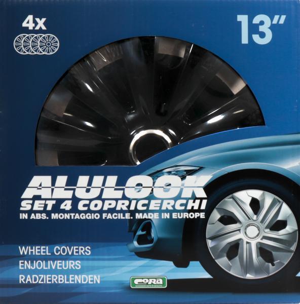 Set 4 copricerchi 13'' Alulook Delta Black - immagine 2
