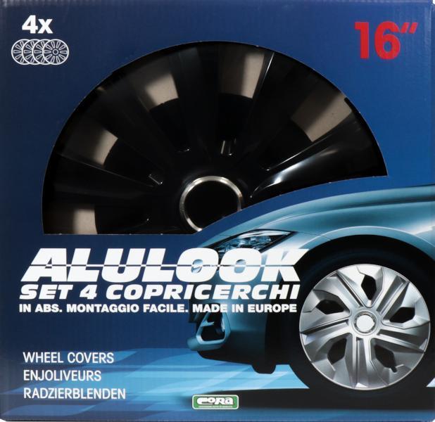 Set 4 copricerchi 16'' Alulook Delta Black - immagine 2