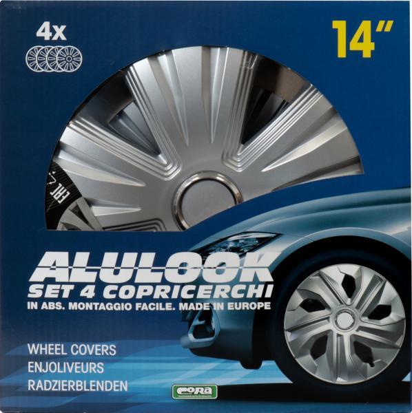 Set 4 copricerchi 14'' Alulook Glory Silver - immagine 2