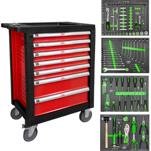 OFFERTA JBM CARRELLO A 7 CASSETTI - ROSSO