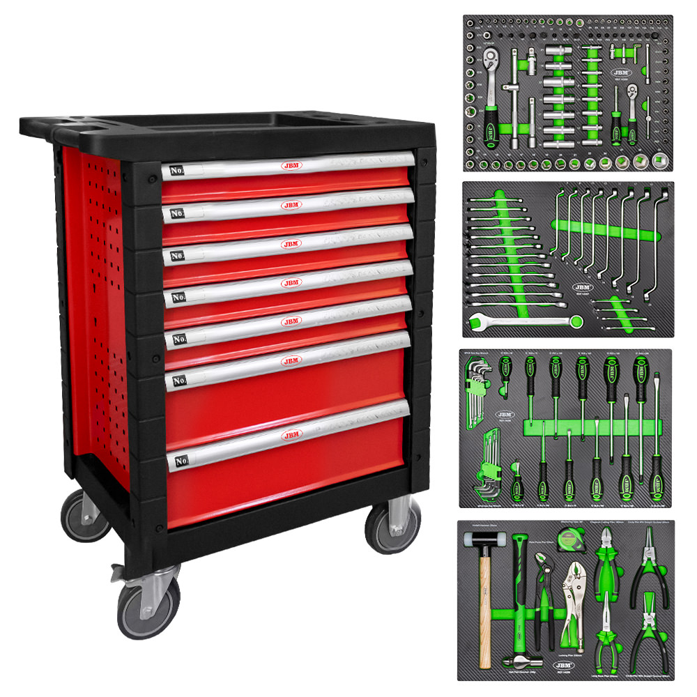 OFFERTA JBM CARRELLO A 7 CASSETTI - ROSSO