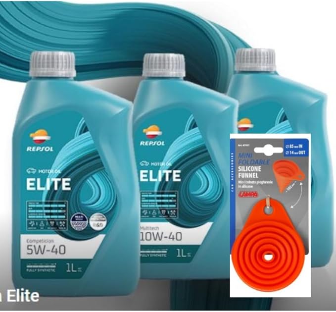 REPSOL Olio Lubrificante ELITE LONG LIFE 50700/50400 5W-30 LT. 1 ELITE Imbuto in regalo ? il lubrificante sintetico che Repsol ha creato per soddisfare le esigenze dei motori pi? moderni a benzina o