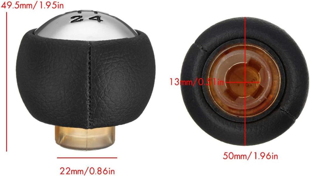Pomello cambio 5 velocità CITROEN C3 09>16,C3 Picasso,C4 04>18,C4 20>,C5 04>17,Jumpy 07>16-FIAT Scudo 07>16-PEUGEOT 3008 09>16,5008 09>16,Expert 07>16 - immagine 3