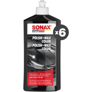 Conf. 6 pz Polish e cera per auto colore nero 500 mL