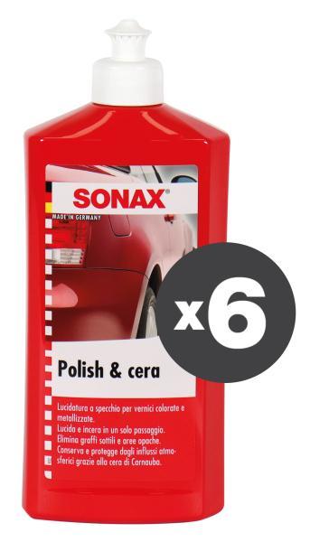 Conf. 6 pz Polish e cera per auto 500 mL