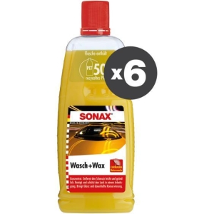 Conf. 6 pz Shampoo e cera per auto 1 L