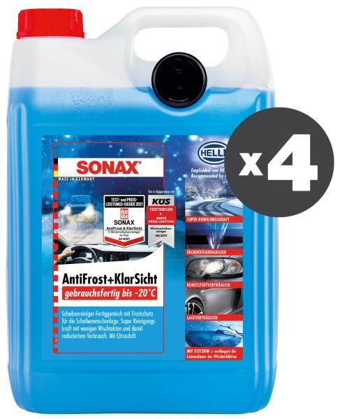 Conf. 4 pz Detergente antigelo per lavavetri pronto all'uso -20° 5 L