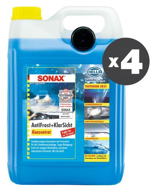 Conf. 4 pz Detergente antigelo per lavavetri concentrato 5 L