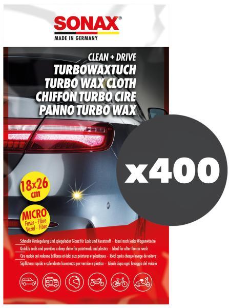 Conf. 400 pz Panno Turbo Wax Clean&Drive