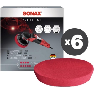 Conf. 6 pz Tampone in spugna dura per lucidatrice rotativa Ø 150 mm