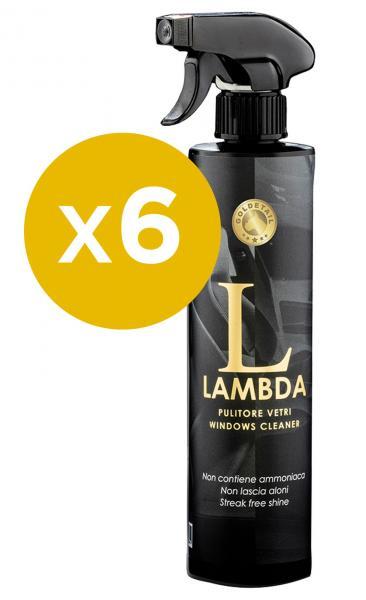 Conf. 6 pz Lambda pulitore vetri 500 mL