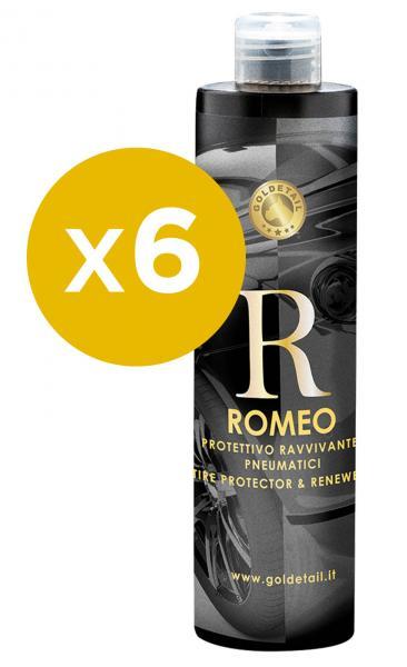 Conf. 6 pz Romeo protettivo ravvivante pneumatici 250 mL