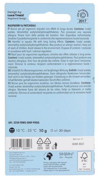 Conf. 6 pz deo Jeff cromato rosso lampone e patchouli - immagine 3