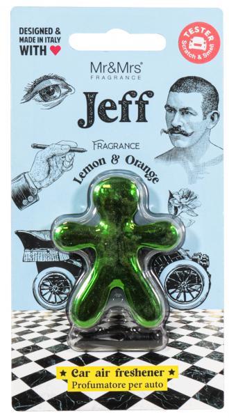 Conf. 6 pz deo Jeff cromato verde limone e arancio - immagine 2