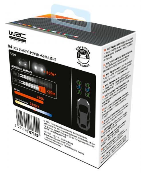 Coppia lampadine +50% LIGHT H4 55/60W - immagine 2