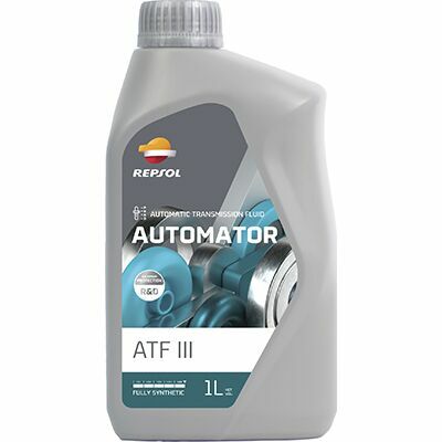 REPSOL Olio Lubrificante CAMBIO & TRASMISSIONI AUTOMAR ATF AUTOMATOR ATF III LT. 1 EX RP MATIC III ATFLubrificante sintetico a lunga durata per trasmissioni automatiche,
pu? essere utilizzato in autovetture, veicoli commerciali e macchine
movimento terra. ? consigliato per trasmissioni e servosterzi che
richiedono un fluido conforme alla specifica DEXRON III. Automator ATF
III ? stato inoltre progettato appositamente per soddisfare i requisiti
pi? severi dei cambi automatici nei veicoli pesanti che richiedono la
specifica Allison TES-295. Soddisfa i requisiti Voith e di altri produttori - immagine 2