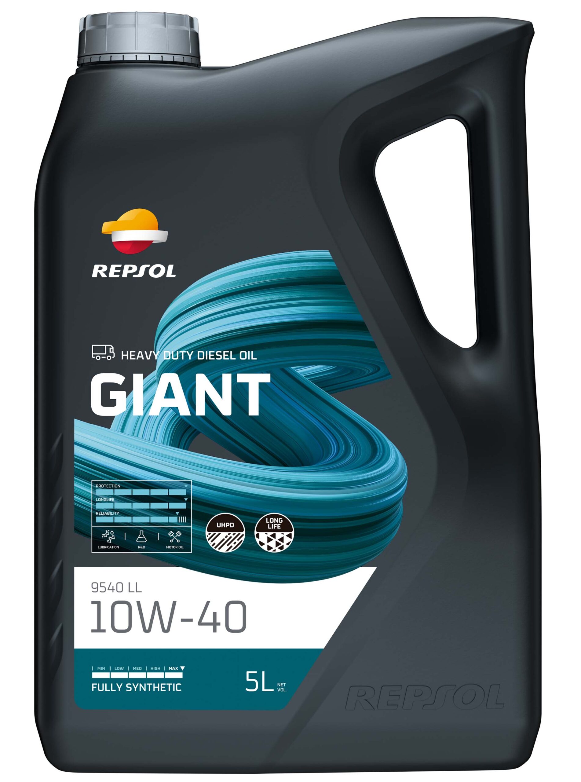 REPSOL Olio Lubrificante GIANT DIESEL PESANTE GIANT 9540 LL 10W-40 LT. 5 EX RP DIESEL TURBO UHPGiant