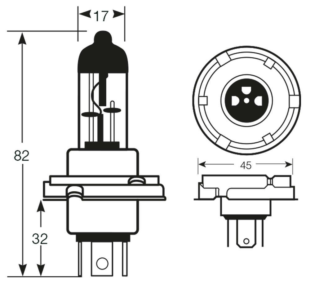 Lampadina alogena 12V 60/55W (H5) - immagine 2