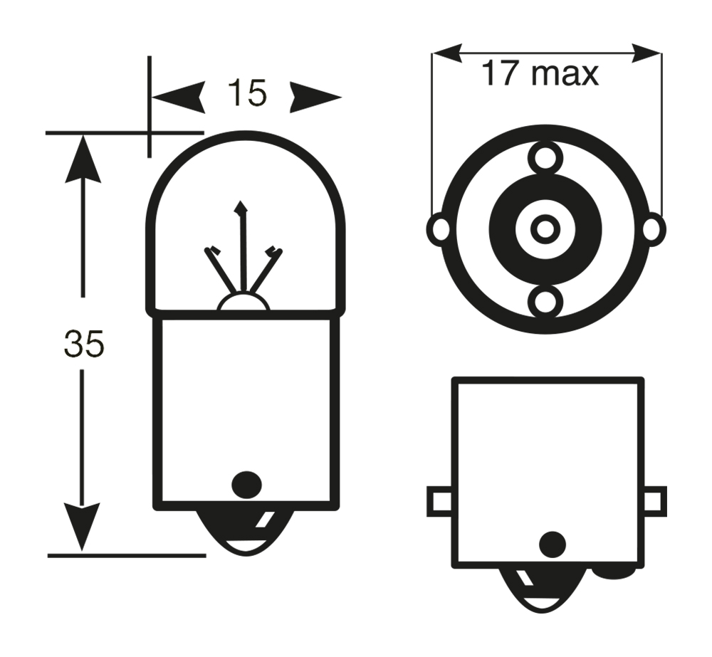 Lampadina 24V 10W R10W - immagine 2