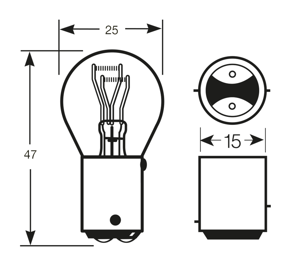 Lampadina 24V 24/6W P21/5W - immagine 2