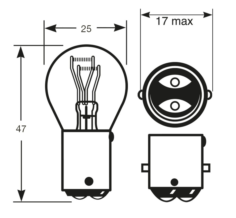 Lampadina 12V 21/5W - immagine 2