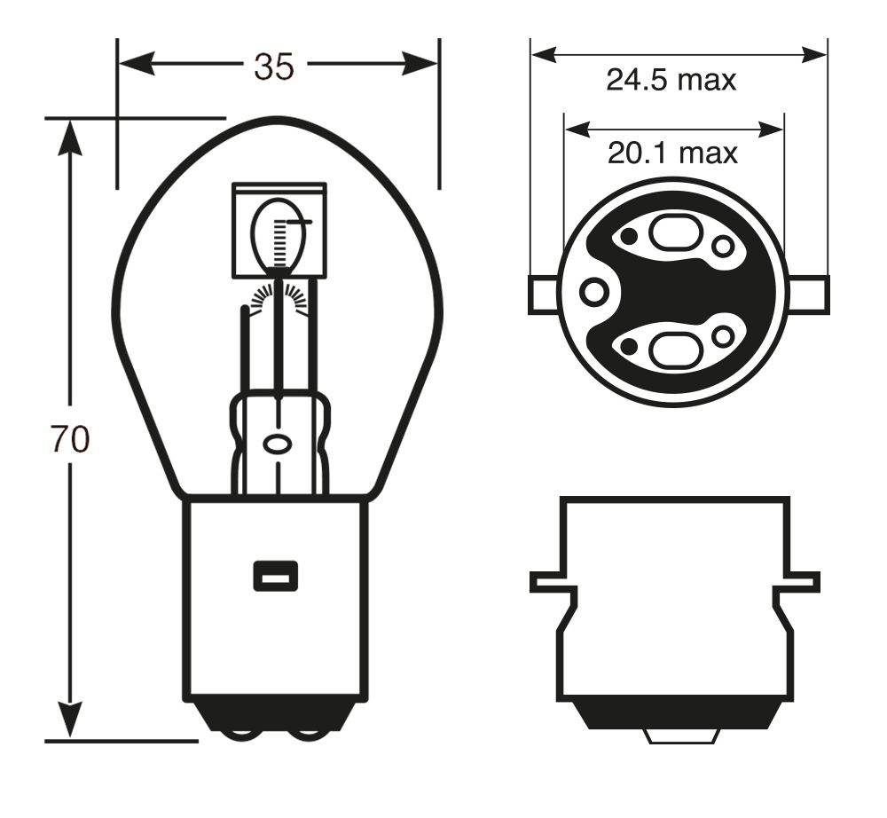 Lampadina 24V 45/40W - immagine 2