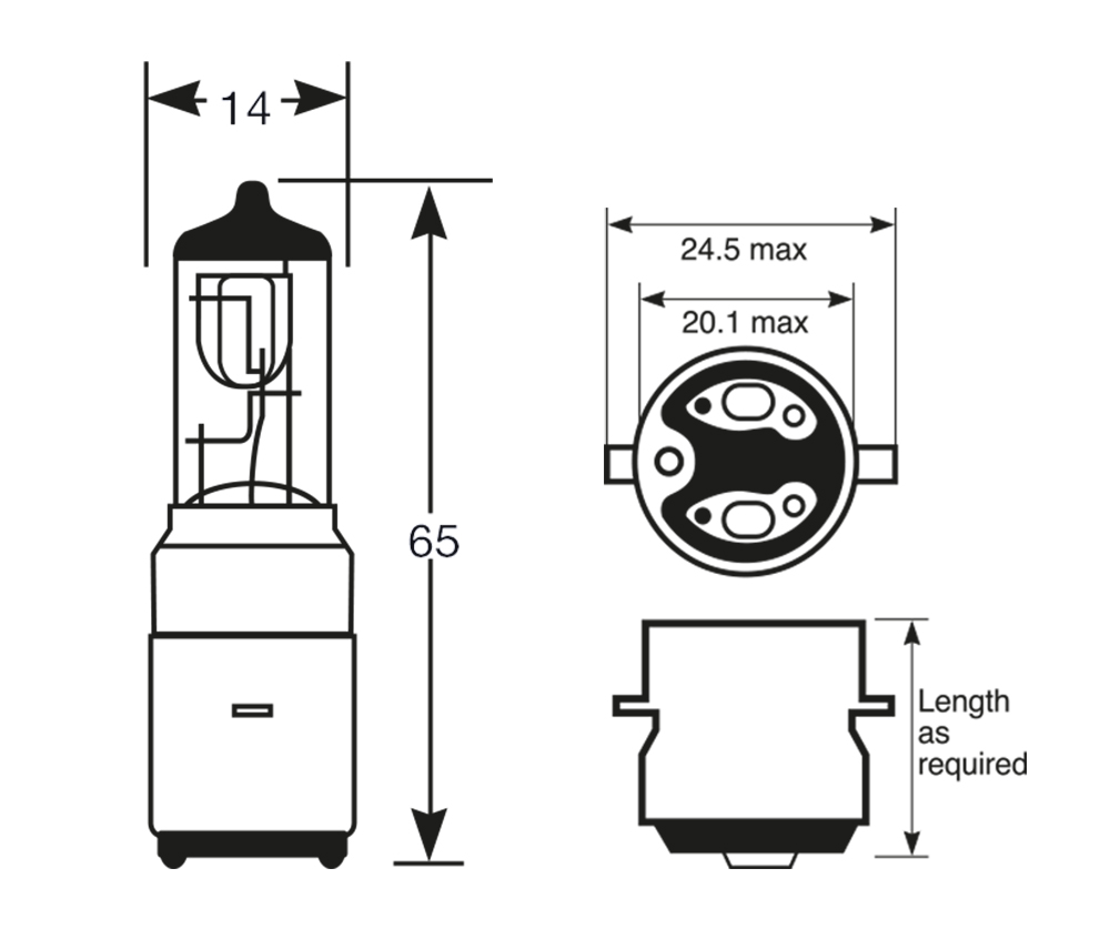 Lampadina 12V 35/35W S2 - immagine 2
