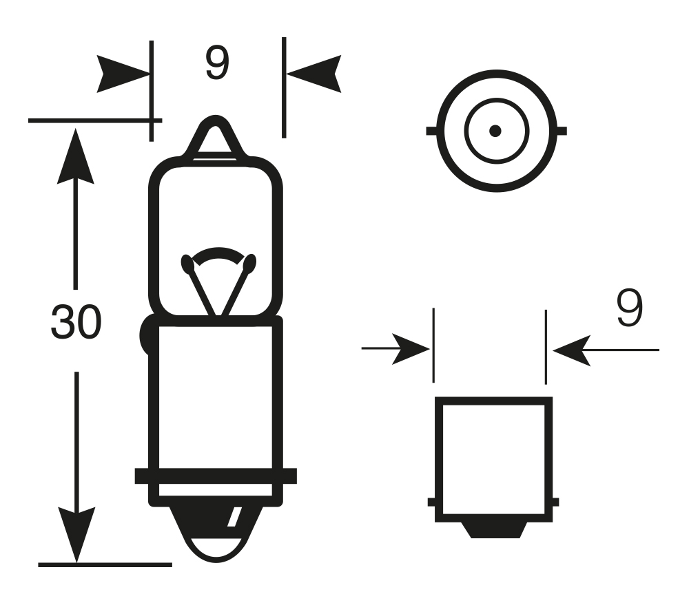 Lampadina 12V 23W gialla - immagine 2