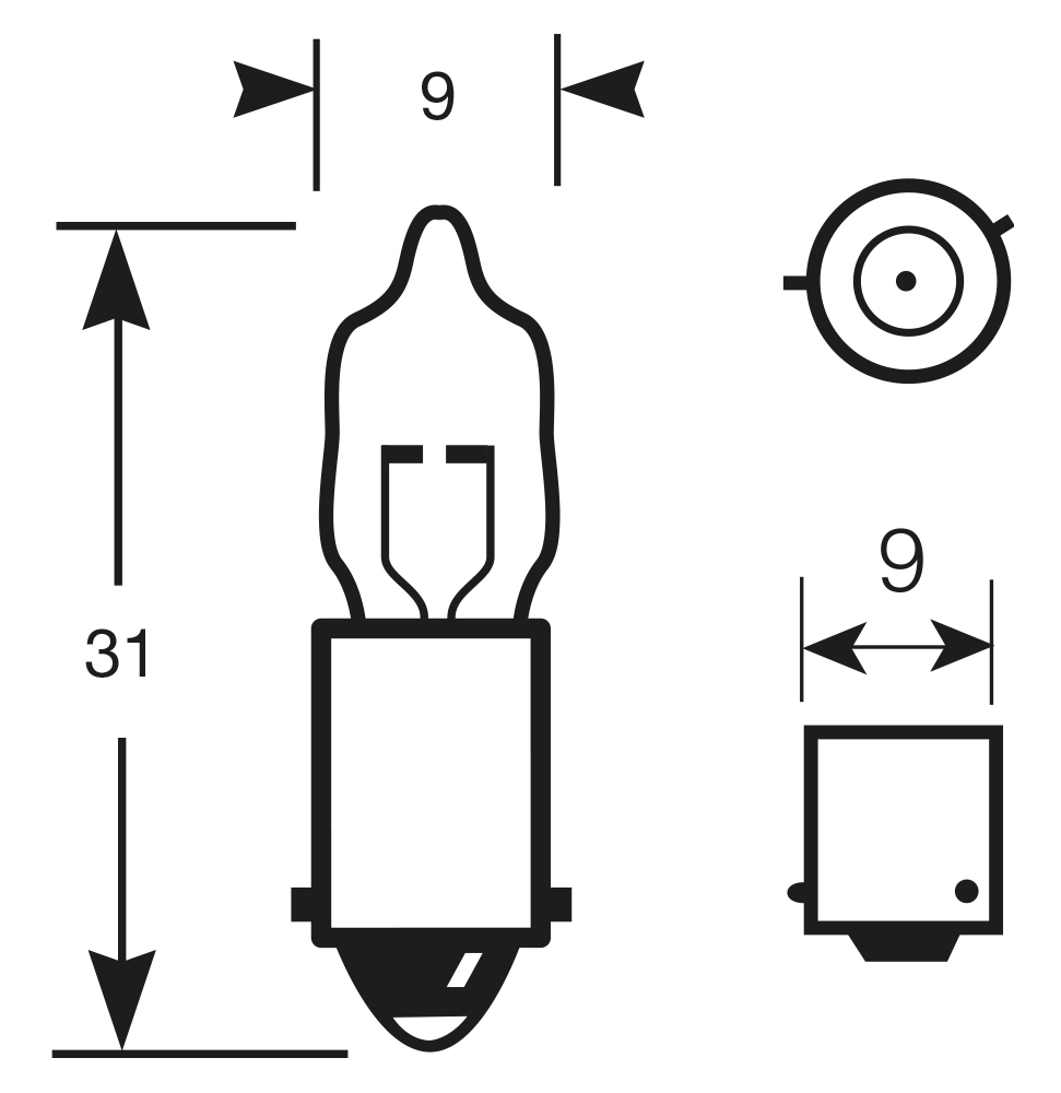 Lampadina alogena 12V 6W H6W - immagine 2