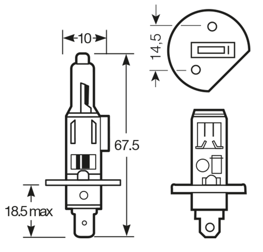Lampadina Long Life 12V 55W H1 - immagine 2