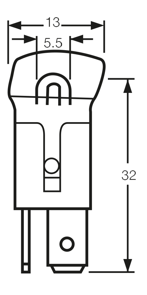 Lampadina 24V 1.4W zoccolo bianco - immagine 2