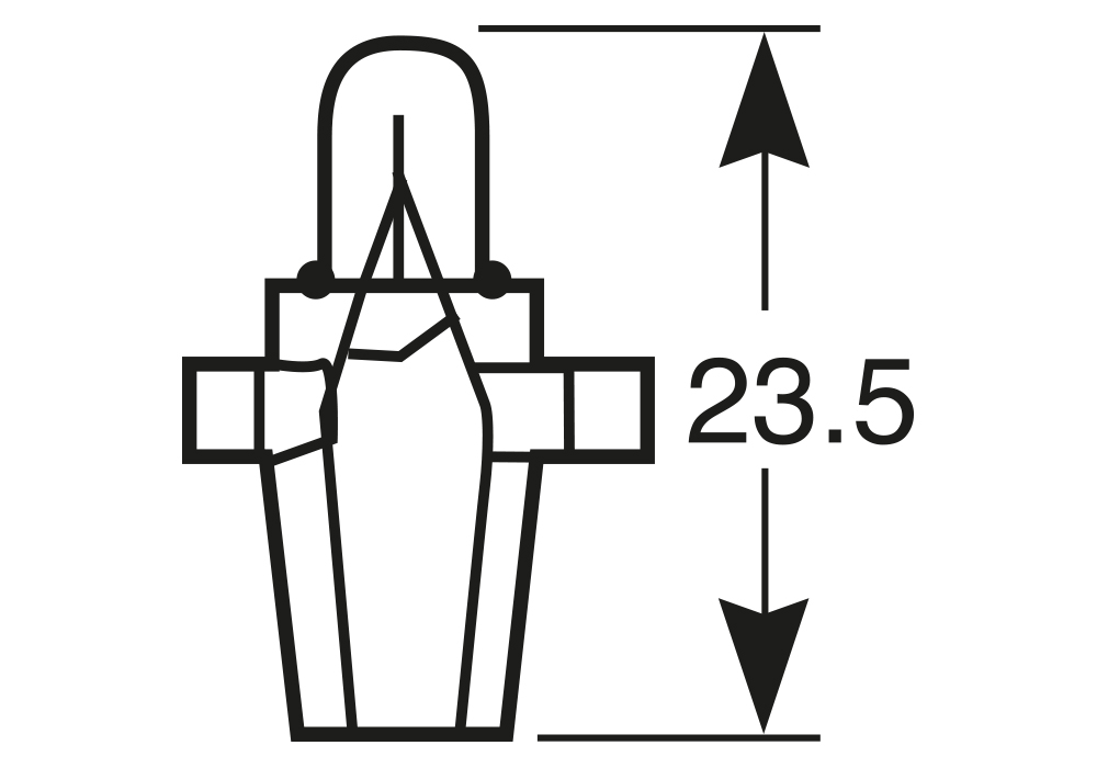 Lampadina 24V 1.2W zoccolo marrone - immagine 2
